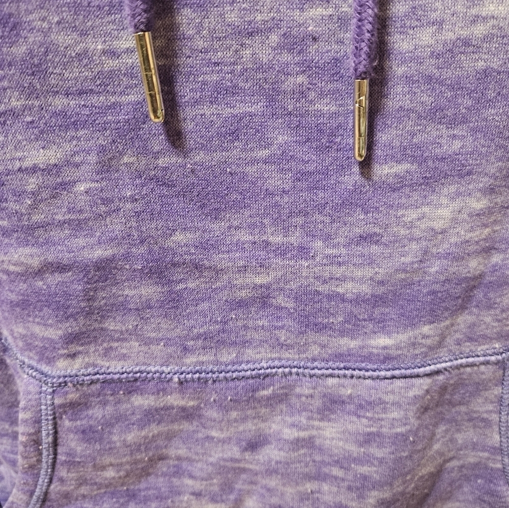 Casual Heathered Purple Hoodie - Picture 7 of 11